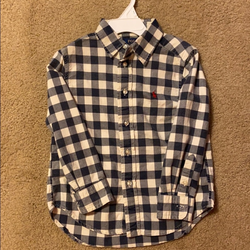 EUC Ralph Lauren Checkered Button Down, 4